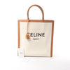 Secondhand Celine Vertical Cabas Large Canvas x Leather Handbag in Beige