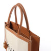 Secondhand Celine Vertical Cabas Large Canvas x Leather Handbag in Beige