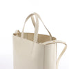CELINE Cabas Vertical Small Leather 2Way Handbag in White Secondhand
