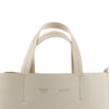 CELINE Cabas Vertical Small Leather 2Way Handbag in White Secondhand