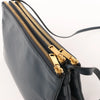 Celine Trio Large Leather Crossbody bag in Navy Blue Secondhand