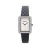 Chanel Boyfriend H6955 KTF95332 SS & Leather QZ Silver-Face Watch Secondhand