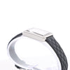 Chanel Boyfriend H6955 KTF95332 SS & Leather QZ Silver-Face Watch Secondhand