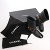 Secondhand Chanel Coco Mark Camelia 17A Leather Ankle Boots in Black G32929, Size 36 EU