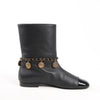Secondhand Chanel Coco Mark Camelia 17A Leather Ankle Boots in Black G32929, Size 36 EU