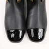 Secondhand Chanel Coco Mark Camelia 17A Leather Ankle Boots in Black G32929, Size 36 EU