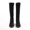 Secondhand Chanel Coco Mark Chain 15B Suede Long Boots in Black G31295, Size 36 EU