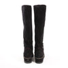 Secondhand Chanel Coco Mark Chain 15B Suede Long Boots in Black G31295, Size 36 EU