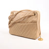 Chanel Chevron Leather Shoulder bag in Beige 1881694 Secondhand