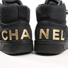 CHANEL Coco Mark Fabric High-top Sneakers in Black G35062, Size 38 EU Secondhand