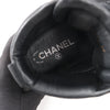 CHANEL Coco Mark Fabric High-top Sneakers in Black G35062, Size 38 EU Secondhand