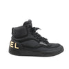 CHANEL Coco Mark Fabric High-top Sneakers in Black G35062, Size 38 EU Secondhand