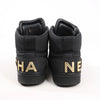 CHANEL Coco Mark Fabric High-top Sneakers in Black G35062, Size 38 EU Secondhand