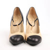 Chanel Coco Mark Leather Heels Beige x Black G26228, Size 40 EU Secondhand