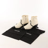 Chanel Coco Mark Leather & Patent Ankle Boots in Ivory x Black G38847, Size 37C EU Secondhand