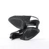 Chanel Coco Mark Leather x Glitter Heels in Black G37586, Size EU 37 C Secondhand