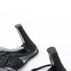 Chanel Coco Mark Leather x Glitter Heels in Black G37586, Size EU 37 C Secondhand