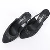 Chanel Coco Mark Leather x Glitter Heels in Black G37586, Size EU 37 C Secondhand
