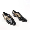 Secondhand Chanel Coco Mark Patent Leather Loafers in Black x Gold G34275, Size 37 EU