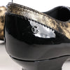 Secondhand Chanel Coco Mark Patent Leather Loafers in Black x Gold G34275, Size 37 EU