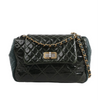 Chanel Reissue Accordion Quilted Leather Mix Shoulder Bag in Green Secondhand