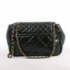 Secondhand Chanel Reissue Accordion Quilted Leather Mix Shoulder Bag in Green