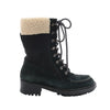 Chanel Sports Suede Leather Shearling Boots in Black G26245, Size 35.5 EU Secondhand