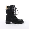 Chanel Sports Suede Leather Shearling Boots in Black G26245, Size 35.5 EU Secondhand