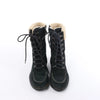 Chanel Sports Suede Leather Shearling Boots in Black G26245, Size 35.5 EU Secondhand