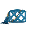 Secondhand Chanel Camera shoulder bag blue leather and PVC - '10s