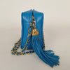 Secondhand Chanel Camera shoulder bag blue leather and PVC - '10s