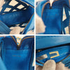 Secondhand Chanel Camera shoulder bag blue leather and PVC - '10s