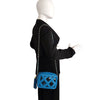 Secondhand Chanel Camera shoulder bag blue leather and PVC - '10s