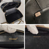 Secondhand Chanel Vanity shoulder bag in patent matelassé leather - '10s