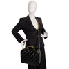 Secondhand Chanel Vanity shoulder bag in patent matelassé leather - '10s