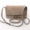 Chloe Faye Suede x Leather Crossbody bag in Beige Secondhand