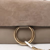Chloe Faye Suede x Leather Crossbody bag in Beige Secondhand