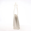 Chloé Woody Medium Leather Handbag in White Secondhand