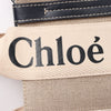 Chloé Woody Small Canvas & Leather 2Way Handbag in Beige x Black Secondhand