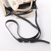 Chloé Woody Small Canvas & Leather 2Way Handbag in Beige x Black Secondhand