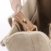 Chloé Woody Small Canvas & Leather 2Way Handbag in Beige Secondhand