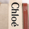 Chloé Woody Small Canvas & Leather 2Way Handbag in Beige x Brown Secondhand