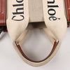 Chloé Woody Small Canvas & Leather 2Way Handbag in Beige x Brown Secondhand