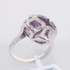 Secondhand Chopard Imperiale Amethyst Diamond 18k White Gold Cocktail Ring, Size 51 EU