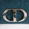 Dior Caro Leather Chain Shoulder Bag in Blue Secondhand