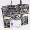 Dior Toile Doo JUY Embroidery Book Large Canvas Tote Bag in Navy Blue Secondhand