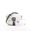 Dior Bobby Small Oblique Leather Crossbody Bag in White x Navy Blue Secondhand
