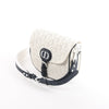 Dior Bobby Small Oblique Leather Crossbody Bag in White x Navy Blue Secondhand