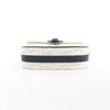 Dior Bobby Small Oblique Leather Crossbody Bag in White x Navy Blue Secondhand