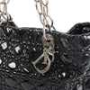 Dior Soft Lady Dior Patent Leather Cannage Large Shoulder Bag in Black Secondhand